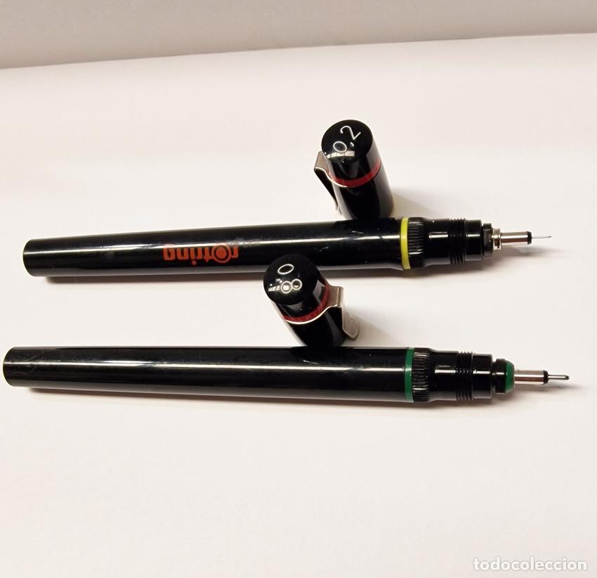 Escriban&iacute;a: LOTE 2 ROTRING VARIANT 0.2 y 0.8 mm. Uno impecable y otro con FISURA para piezas. W. GERMANY.