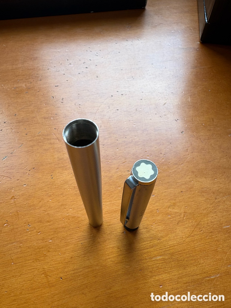 Escriban&iacute;a: Contenedor / Estuche de Minas Vintage Montblanc Noblesse (Acero Cepillado)