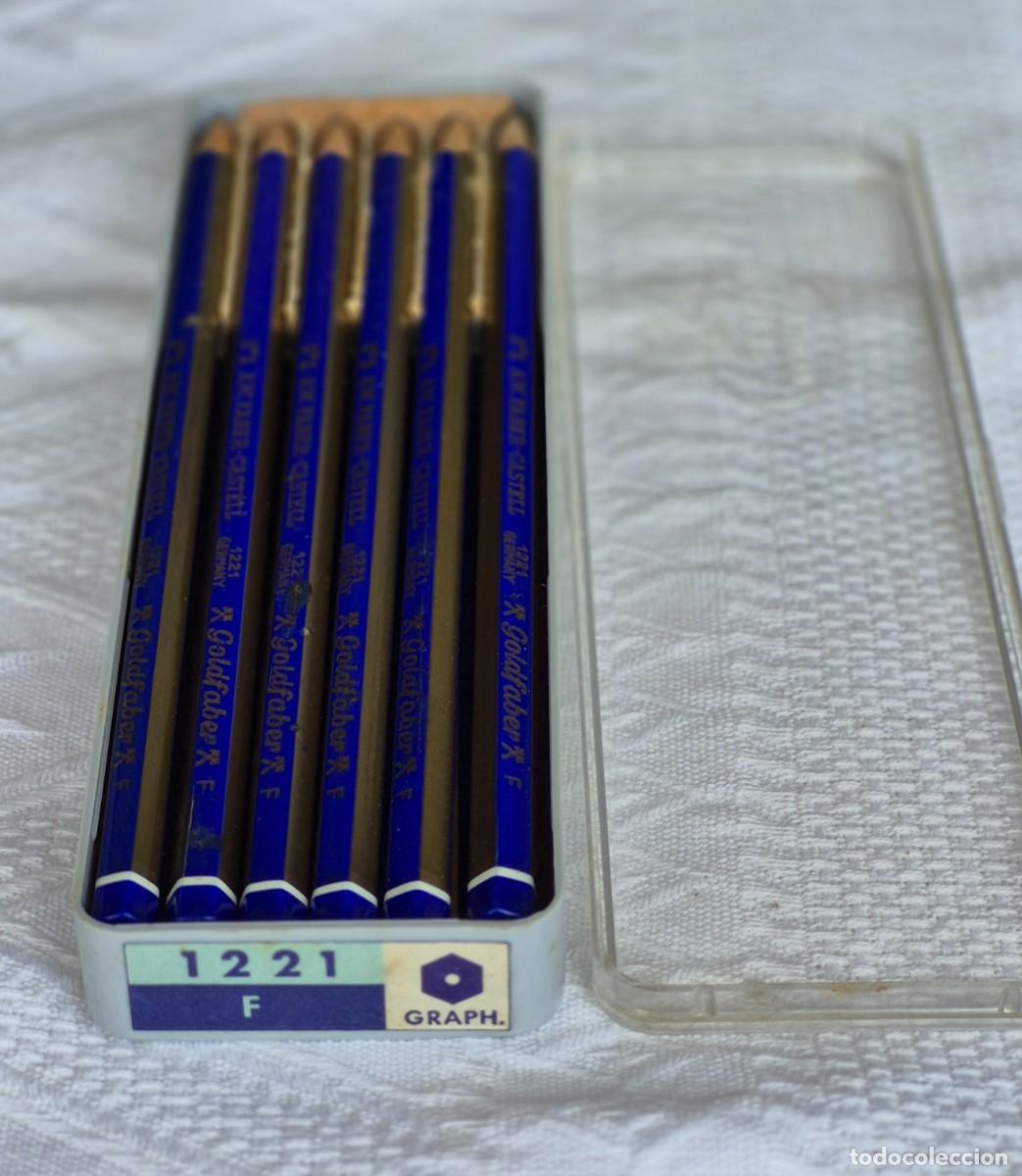 Escriban&iacute;a: A.W.FABER CASTELL&ndash; GOLDFABER n&ordm; 1221 F &ndash; Germany -caja de 12 l&aacute;pices-estuche pl&aacute;stico