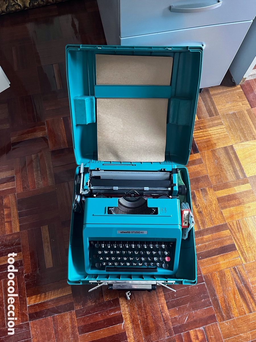 Escriban&iacute;a: M&aacute;quina de Escribir Olivetti Studio 45 Azul - Foto 2