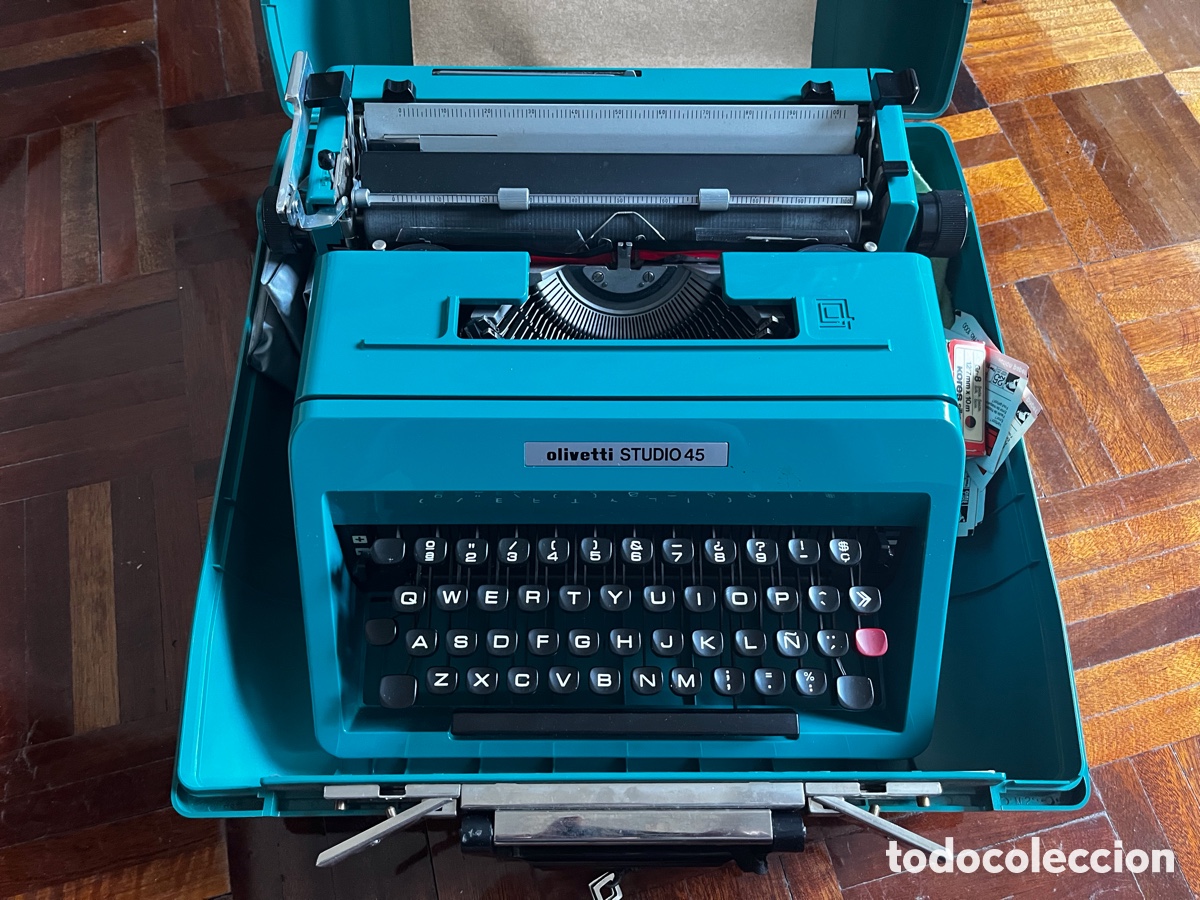 Schreibwaren: M&aacute;quina de Escribir Olivetti Studio 45 Azul