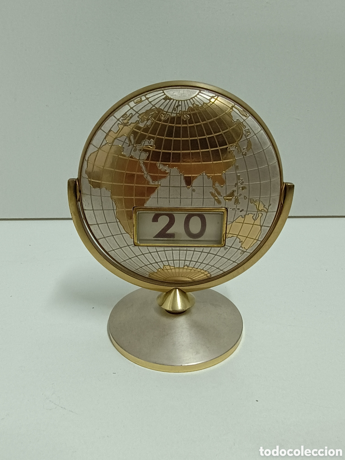 Escriban&iacute;a: CALENDARIO PERPETUO DE SOBREMESA - BOLA DEL MUNDO - GLOBO TERRAQUEO - A&Ntilde;OS 50