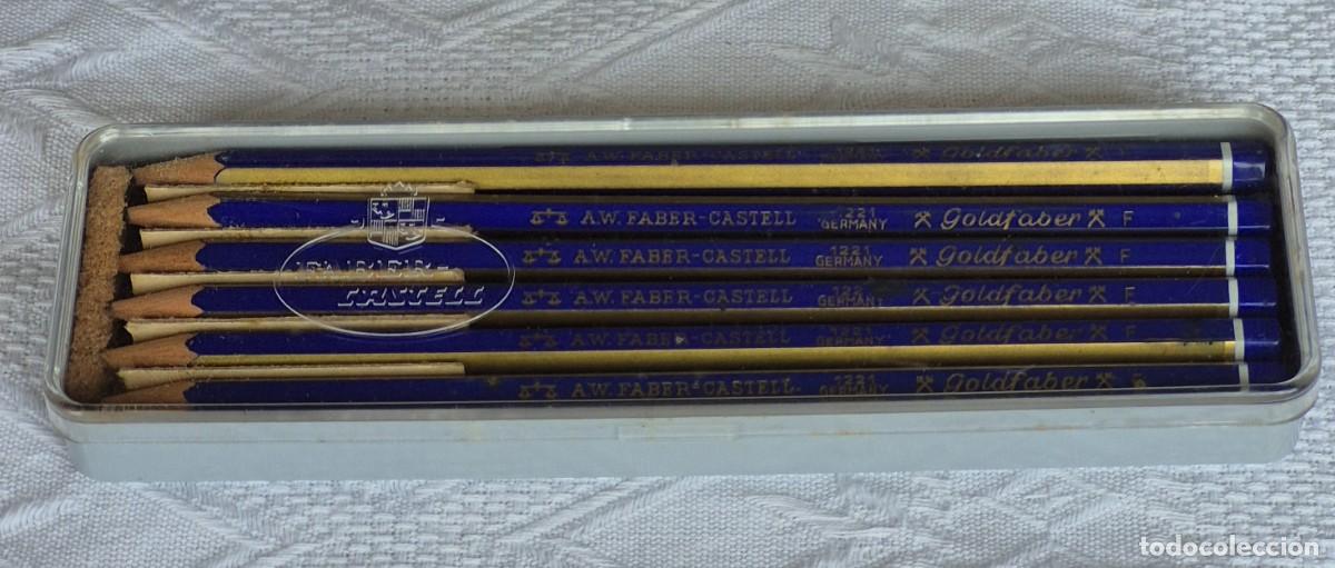 Escriban&iacute;a: A.W.FABER CASTELL&ndash; GOLDFABER n&ordm; 1221 F &ndash; Germany -caja de 12 l&aacute;pices-estuche pl&aacute;stico