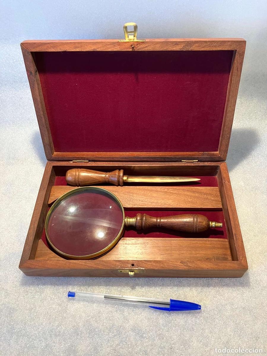 Escriban&iacute;a: Estuche n&aacute;utico con lupa y abrecartas - Foto 1