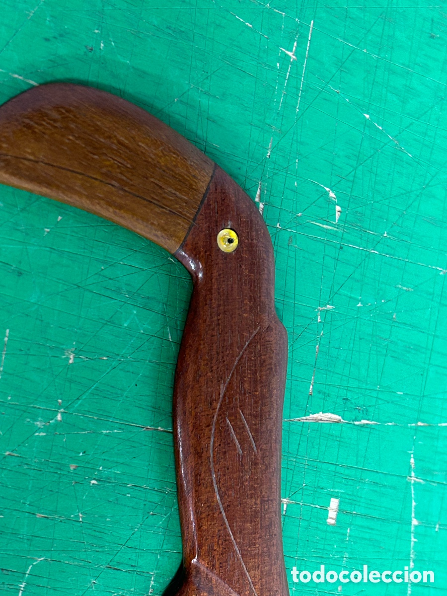 Escriban&iacute;a: ABRE CARTAS DE MADERA CON DIBUJO DE AVE EN EL MANGO - Foto 3