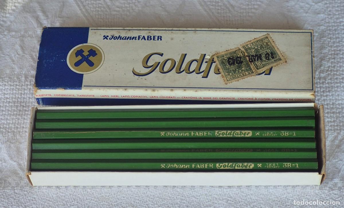 Escriban&iacute;a: JOHANN FABER &ndash; GOLDFABER n&ordm; 1221 3B=1 &ndash; Germany -caja de 12 l&aacute;pices-estuche cart&oacute;n-a&ntilde;o 1943