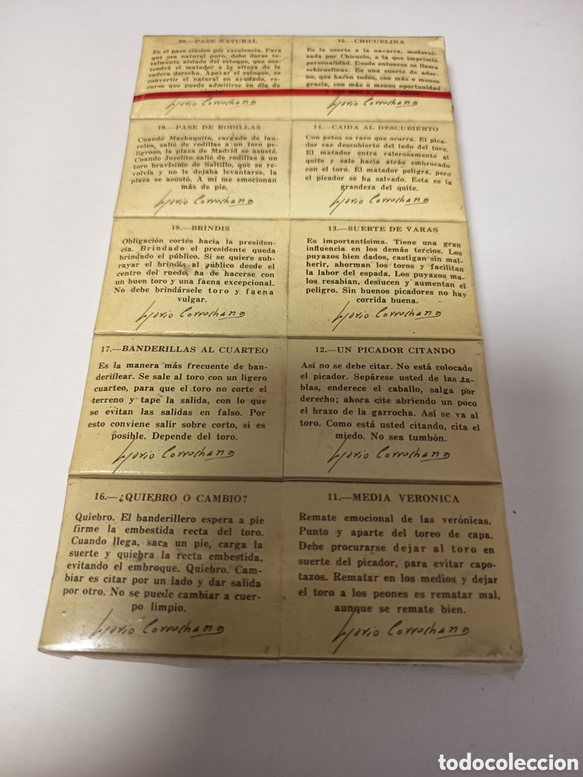 Escriban&iacute;a: Colecci&oacute;n cerillas serie taurina G. Garrochano