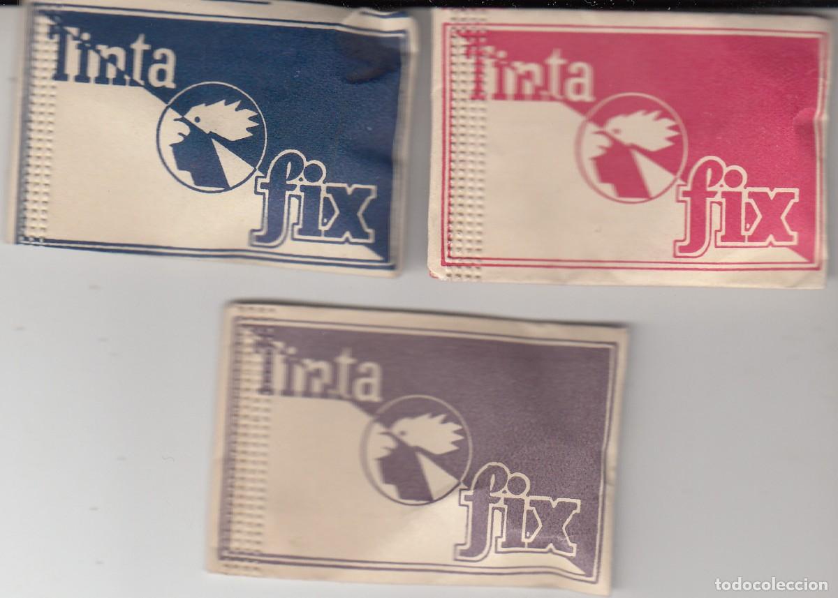 Escriban&iacute;a: LOTE DE 3 SOBRES POR ABRIR DE TINTA FIX EN 3 COLORES -PARA TINTEROS - A&Ntilde;OS 40