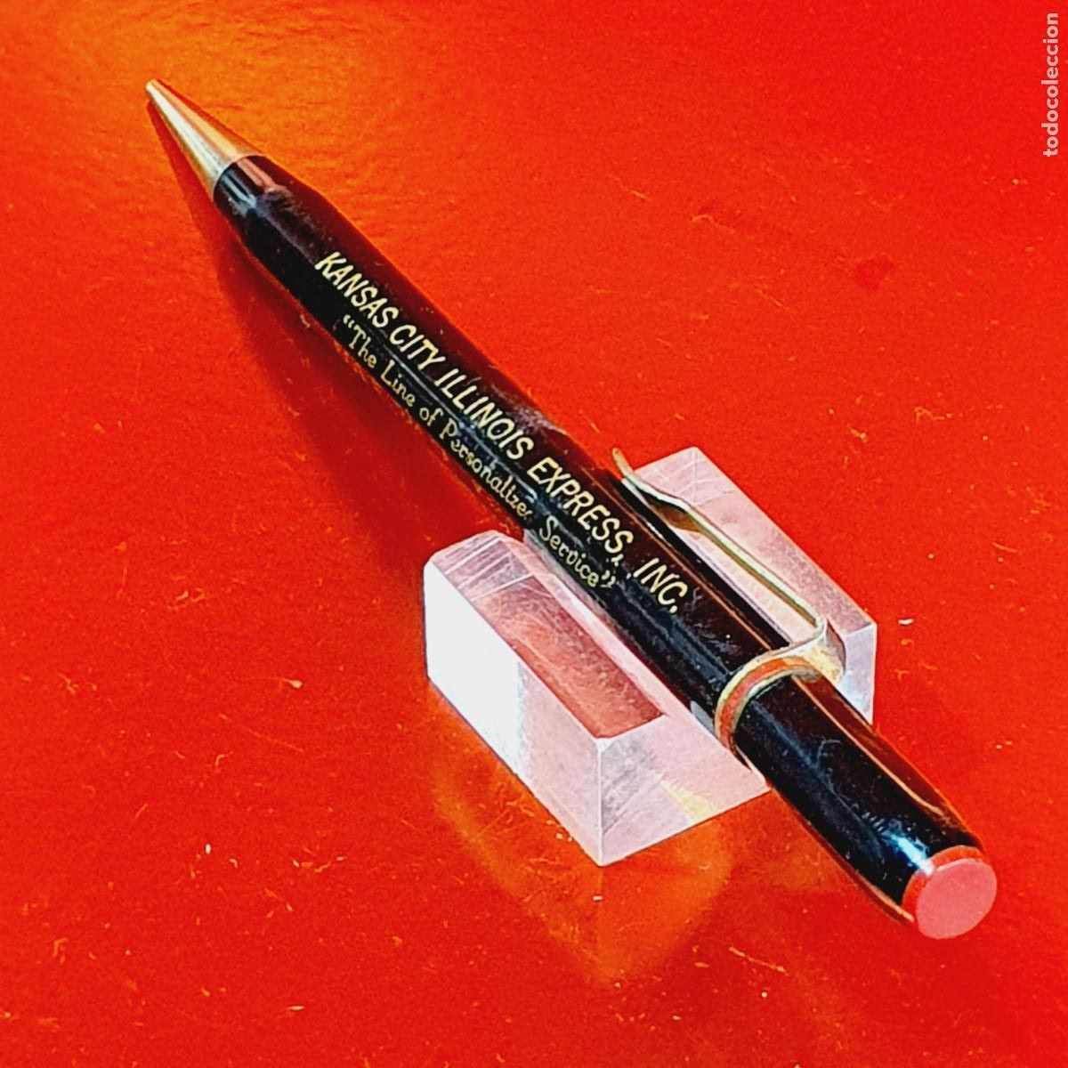 Escriban&iacute;a: PORTAMINAS-SIN MARCA-1,1 MM-U.S.A-P: KANSAS CITY ILLINOS EXPRESS-140 MM.L- FUNCIONAL-NEGRO-VER FOTOG