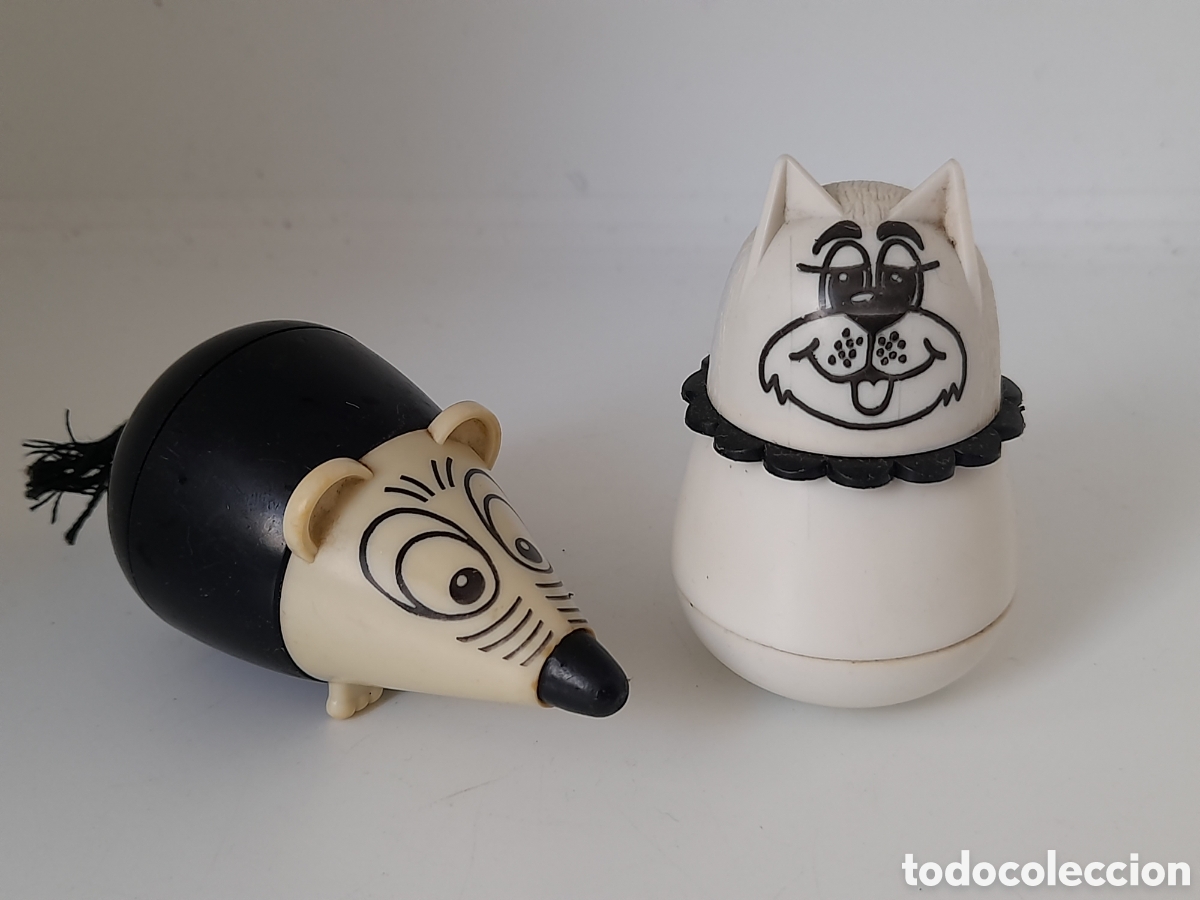 Outils d'&Eacute;criture: ANTIGUOS RATON Y GATO DE PELIKAN. ROTULADOR NEGRO Y GOMA.