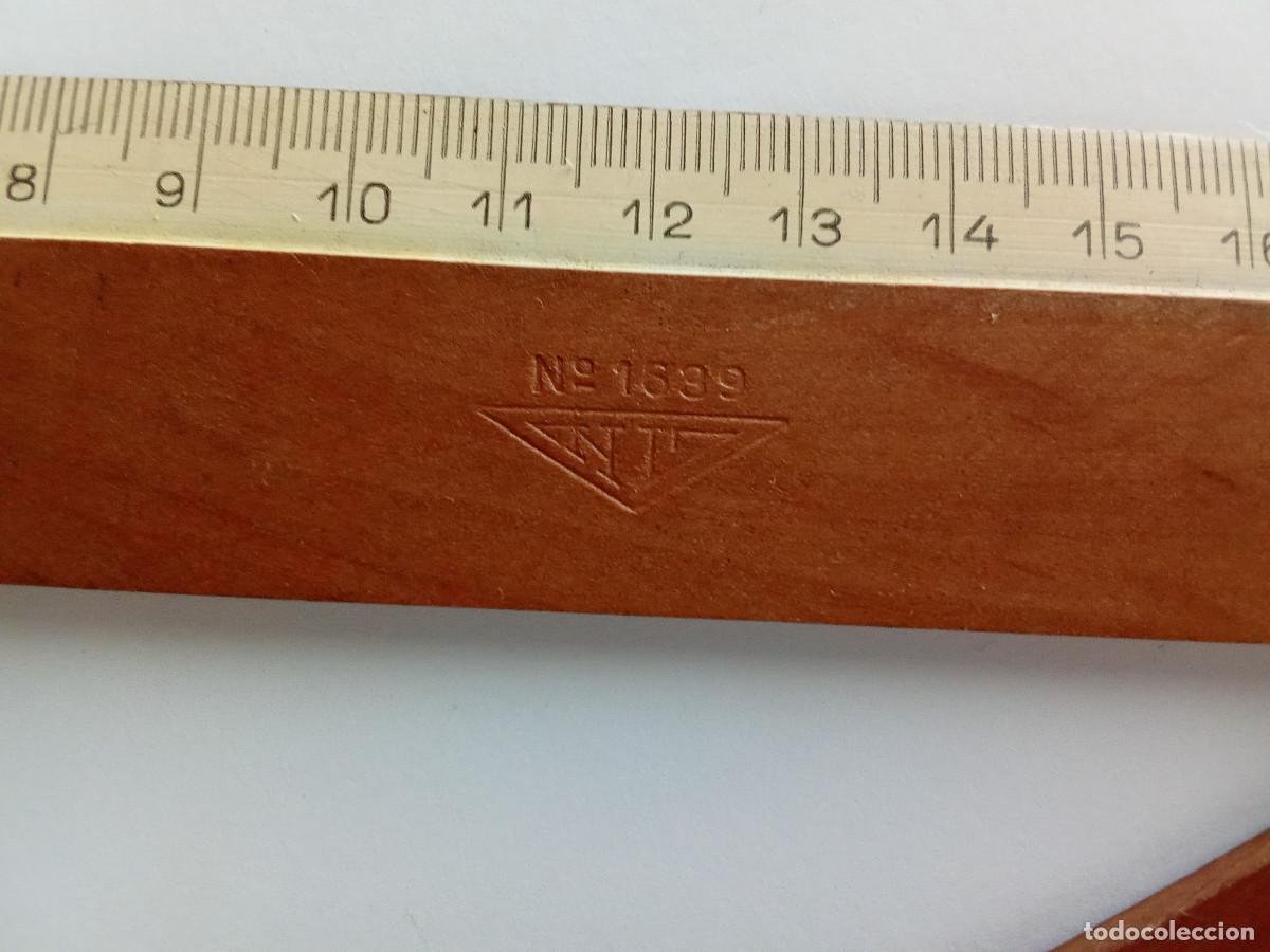 Escriban&iacute;a: Antiguo cartab&oacute;n de madera 30 cm - Foto 5