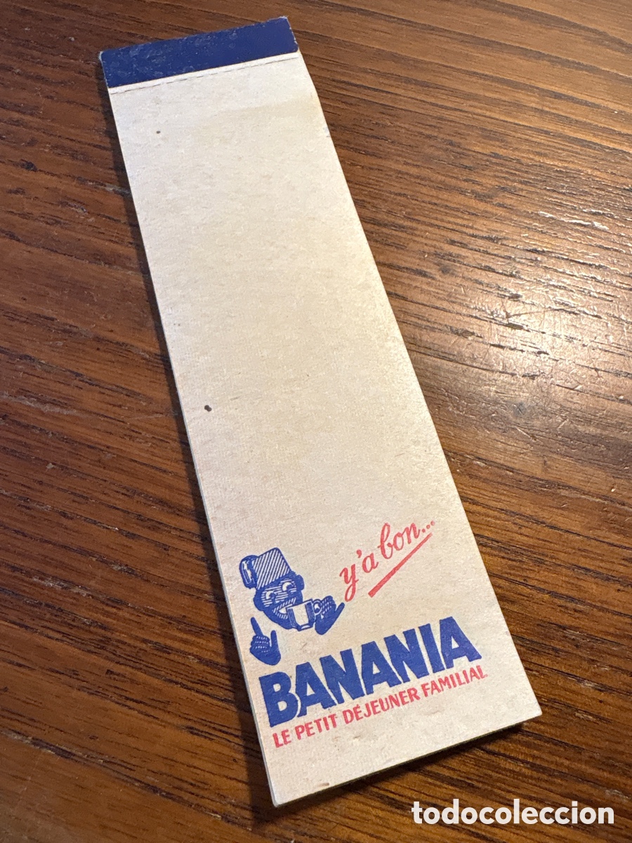 Escrita: BLOC LIBRETA BAR PUBLICIDAD BANANIA