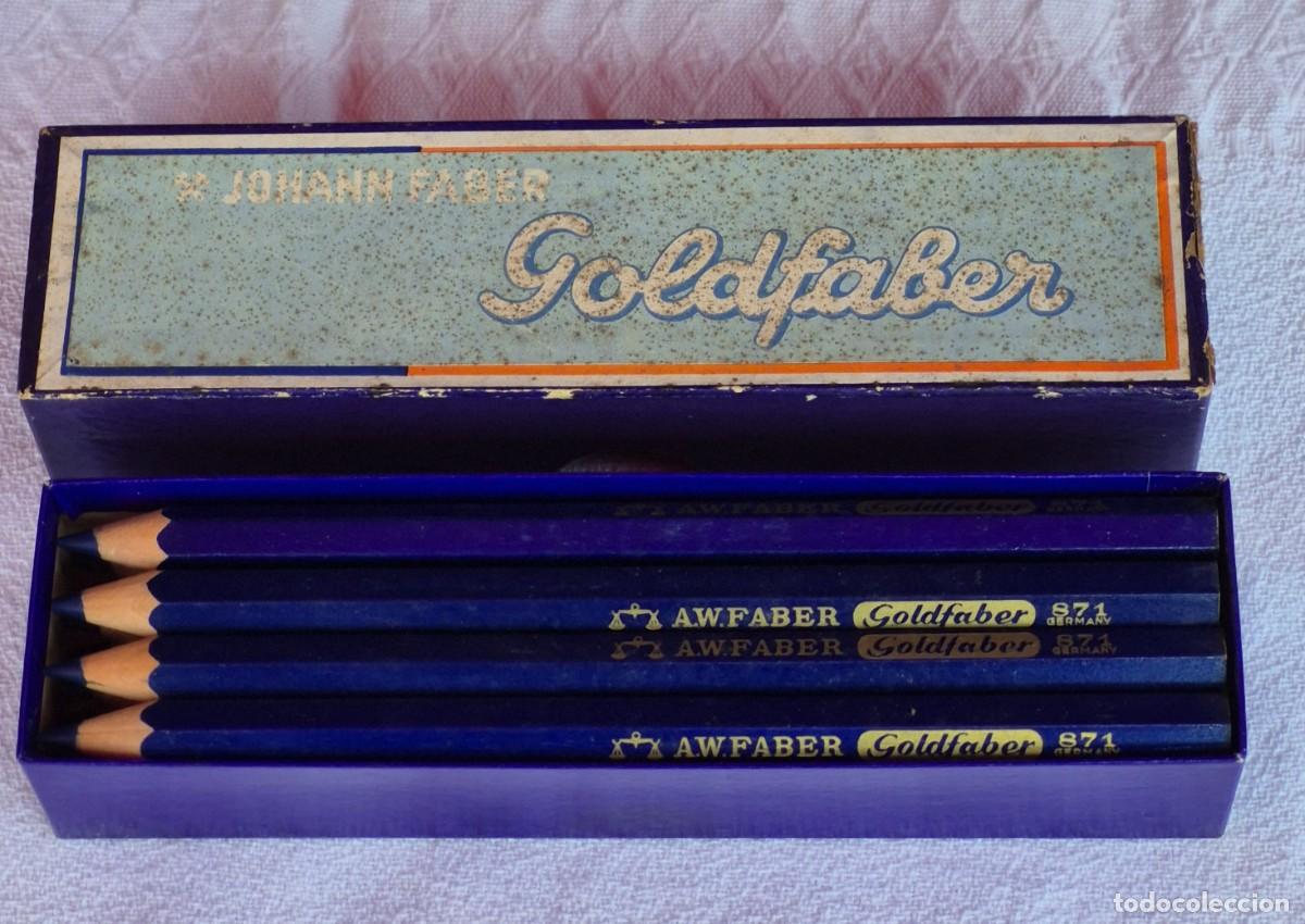 Escriban&iacute;a: JOHANN FABER &ndash; GOLDFABER &ndash; 871 &ndash; Germany - lote 4 cajas de 12 l&aacute;pices-estuche cart&oacute;n