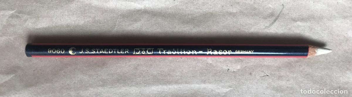 Escriban&iacute;a: L&aacute;piz (Goma de borrar) - J.S. STAEDTLER, TRADITION, RASOR - Germany - SIN USAR - 17 cm largo