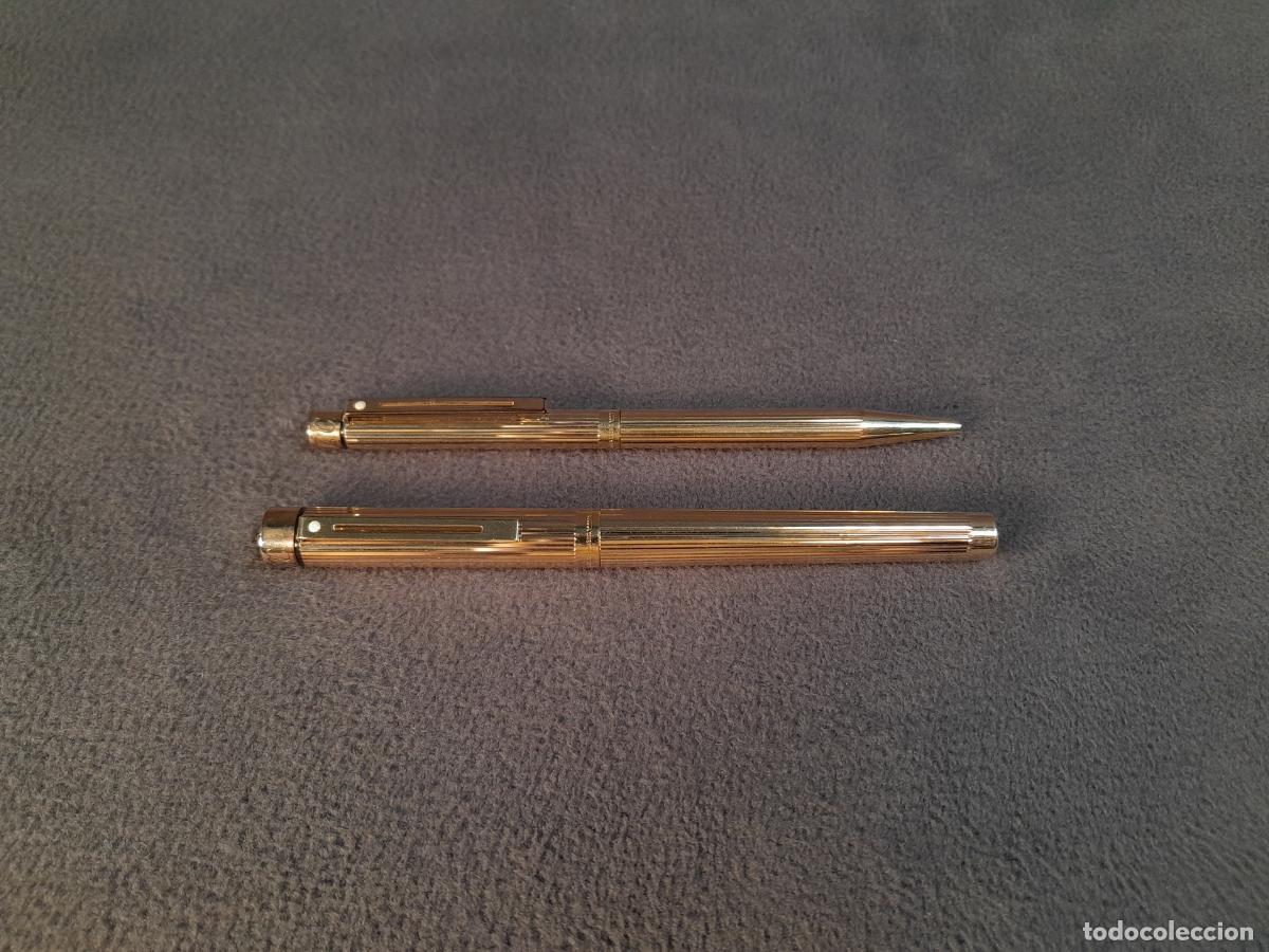 Escrita: PLU-278.CONJUNTO DE PLUMA Y BOL&Iacute;GRAFO MODELO IMPERIAL CHAPADO EN ORO.SHEAFFER.SEGUNDA MITAD S.XX
