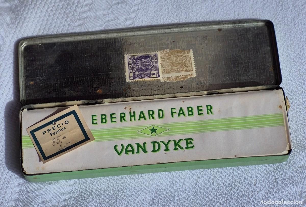 Escriban&iacute;a: EBERHARD FABER&ndash;VAN DYKE- 600 HB &ndash;CAJA 12 L&Aacute;PICES en estuche met&aacute;lico-nuevos a estrenar-Germany