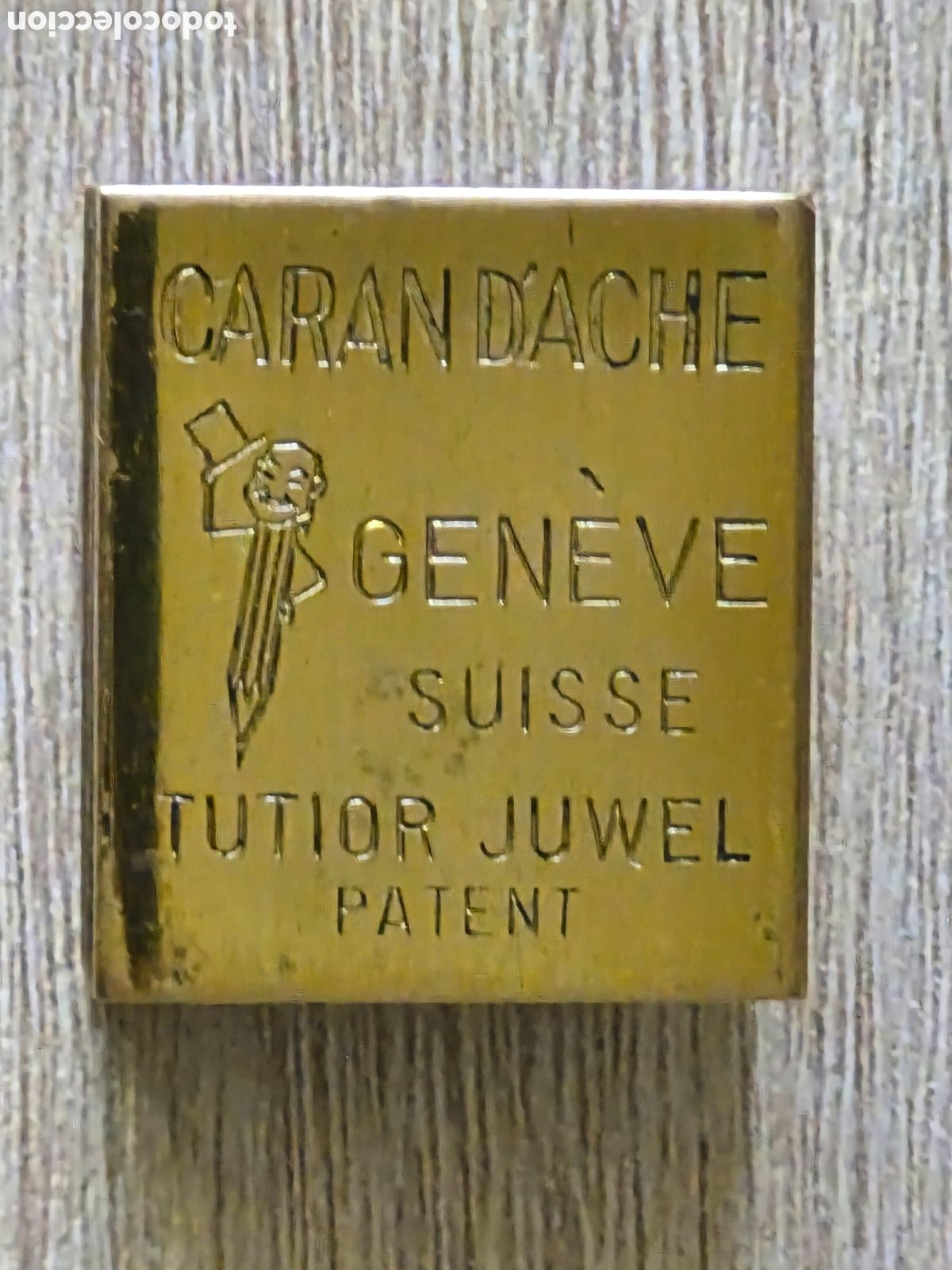 Escriban&iacute;a: Sacapuntas Lat&oacute;n CARAN D&Aacute;CHE TUTIOR JUWEL - GENEVE SUISSE - 2,5 x 2,2 x 1 cm. - Antiguo - MUY RARO .