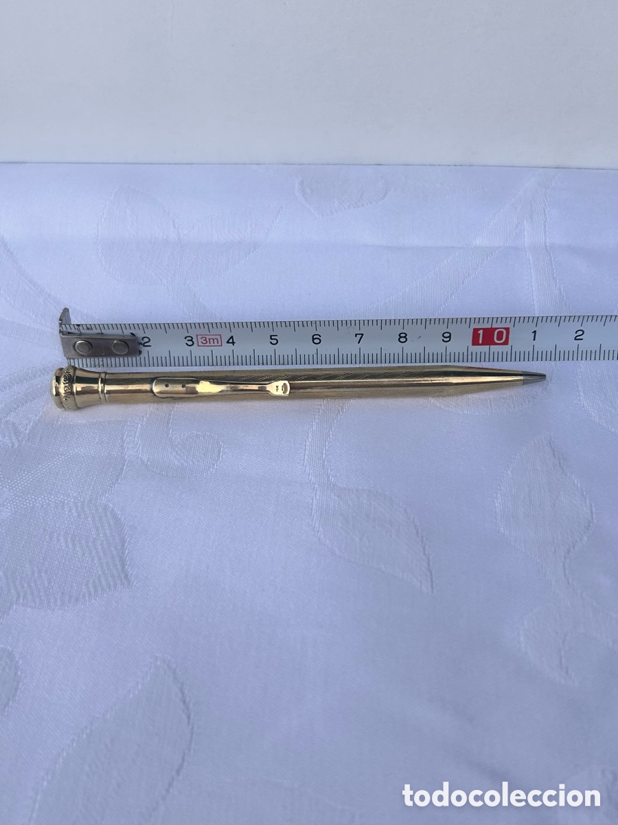 Escriban&iacute;a: Portaminas antiguo de oro de 18K
