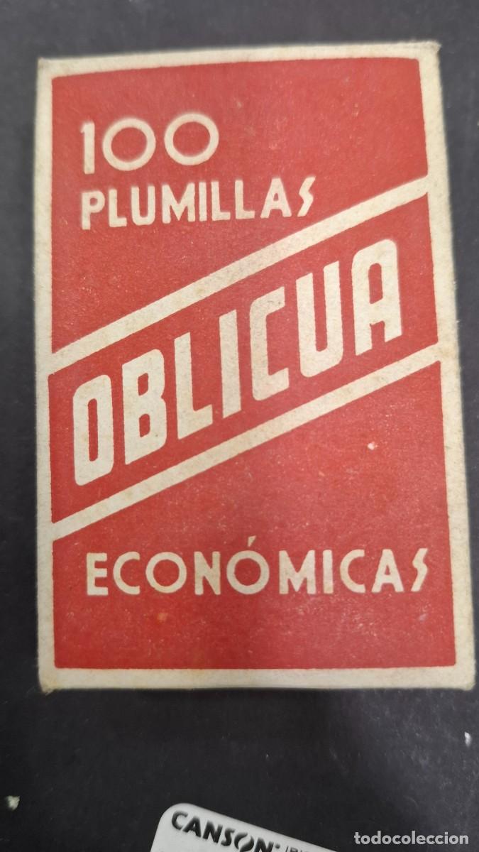Escriban&iacute;a: Caja de 100 plumillas , Oblicua