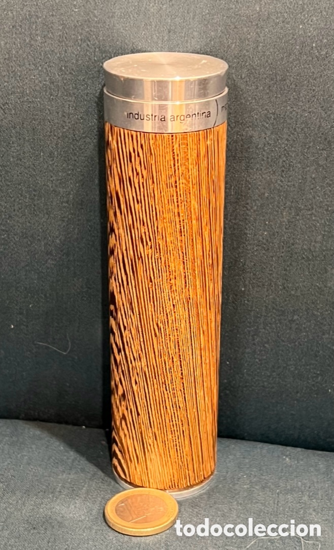 Escriban&iacute;a: Portaminas con estuche. MAZZA. Dise&ntilde;o. Industria Argentina. Madera y metal. Vintage.