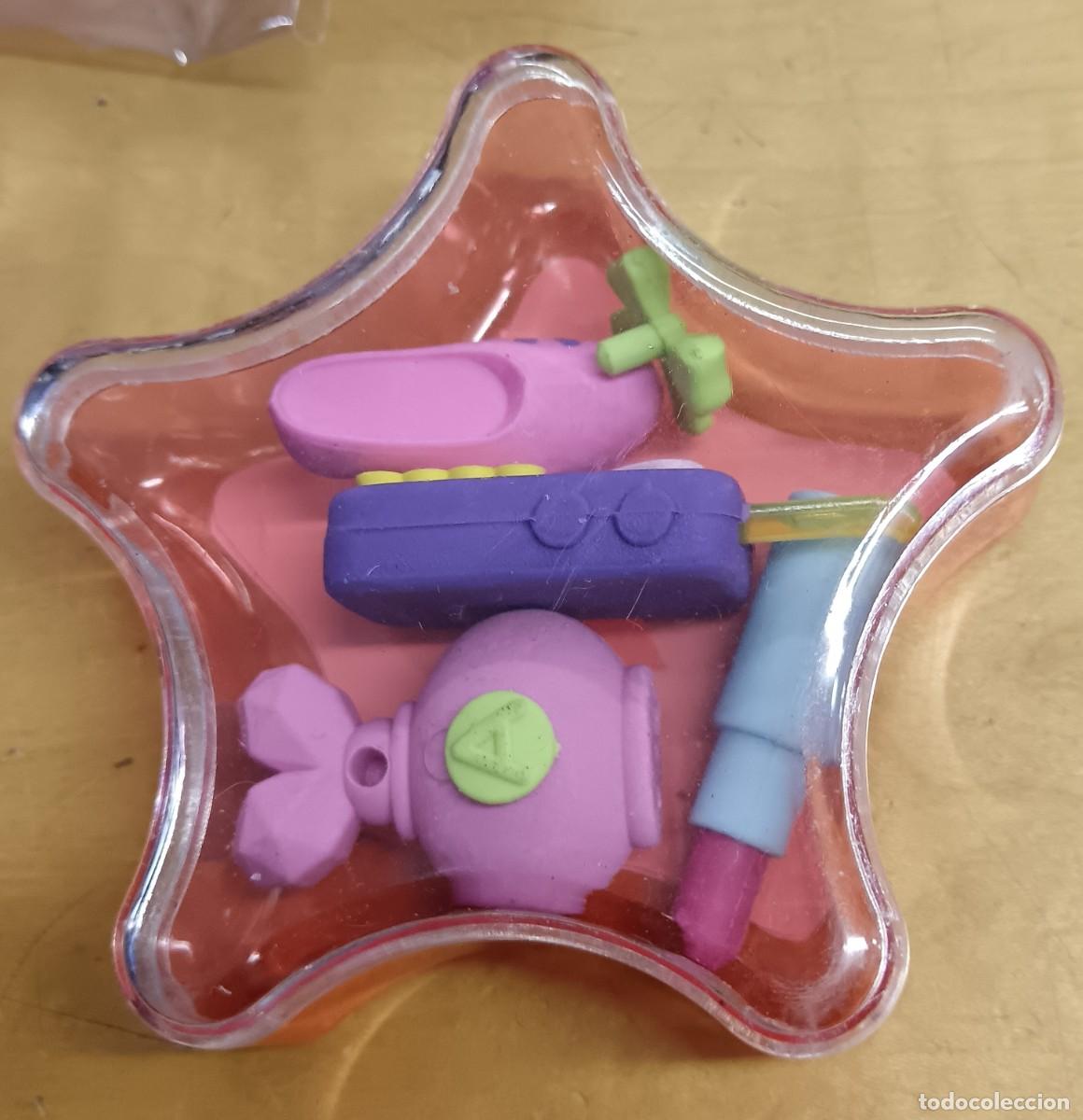 Escriban&iacute;a: CAJA CON 4 GOMAS DE BORRAR BELLEZA 7X6 CM.