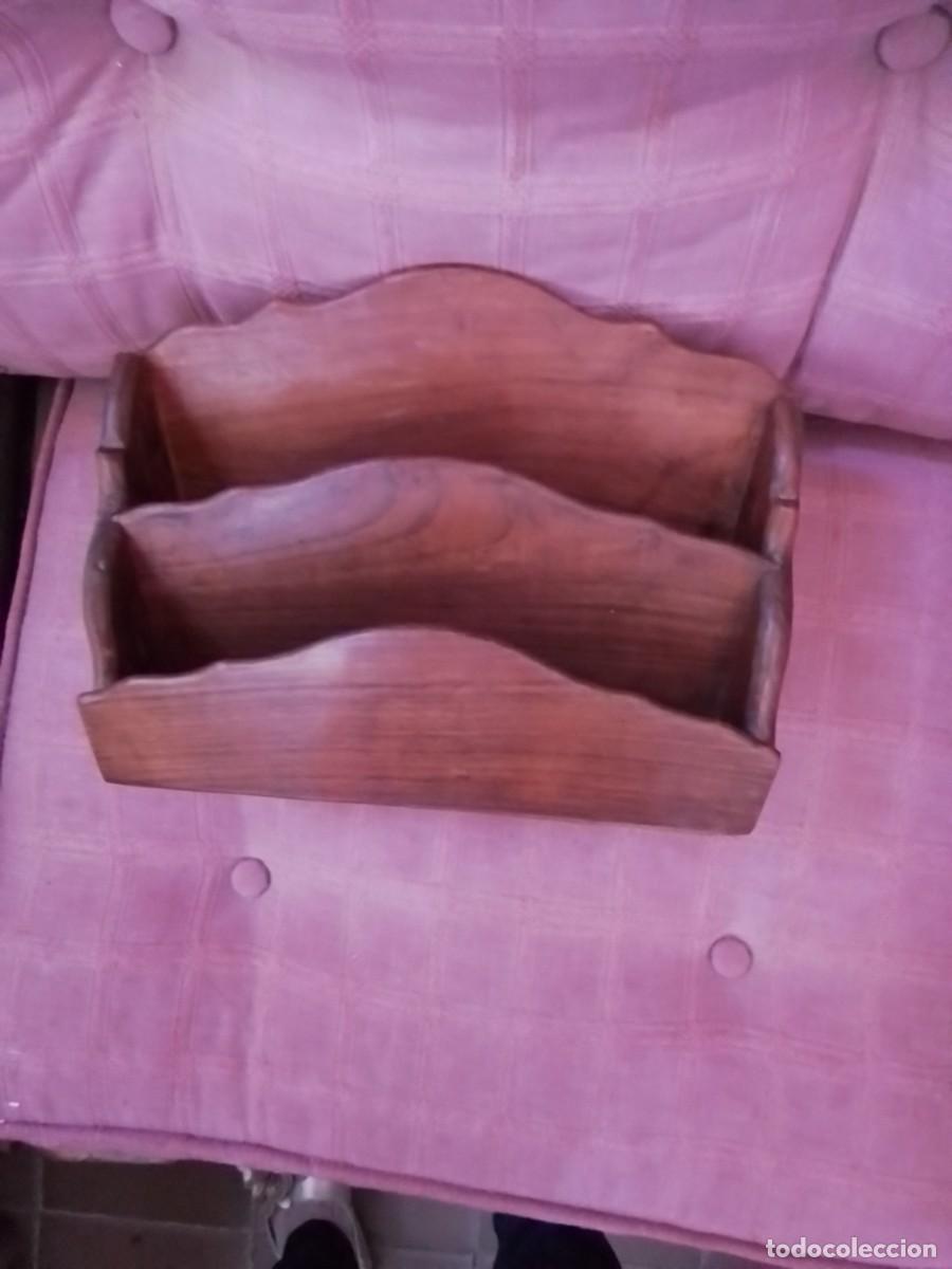 Escriban&iacute;a: Tarjetero de escritorio. Madera - Foto 3