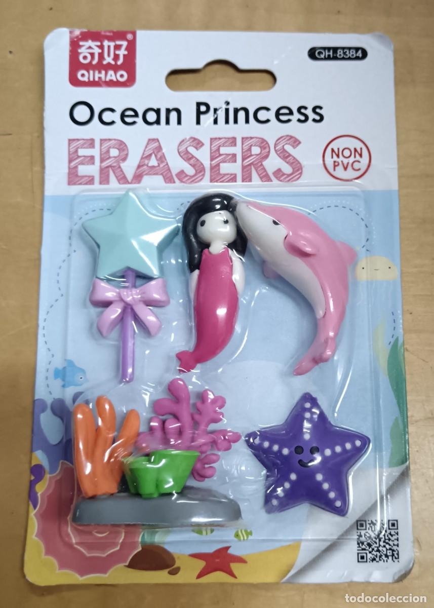 Escriban&iacute;a: BLISTER DE GOMAS DE BORRAR SIRENA OCEAN PRINCESS