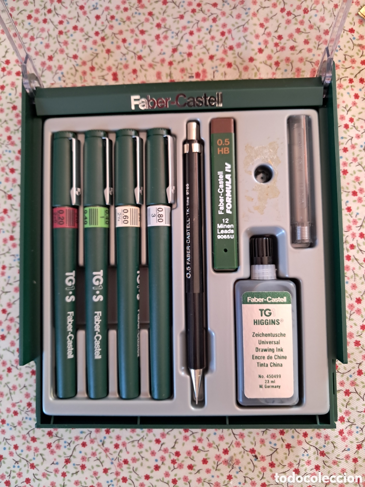 Escriban&iacute;a: Faber Castell. Estil&oacute;grafos tipo Rotring. Caja completa TG1. System 0.2, 0.4, 0.6 y 0.8. Sin uso