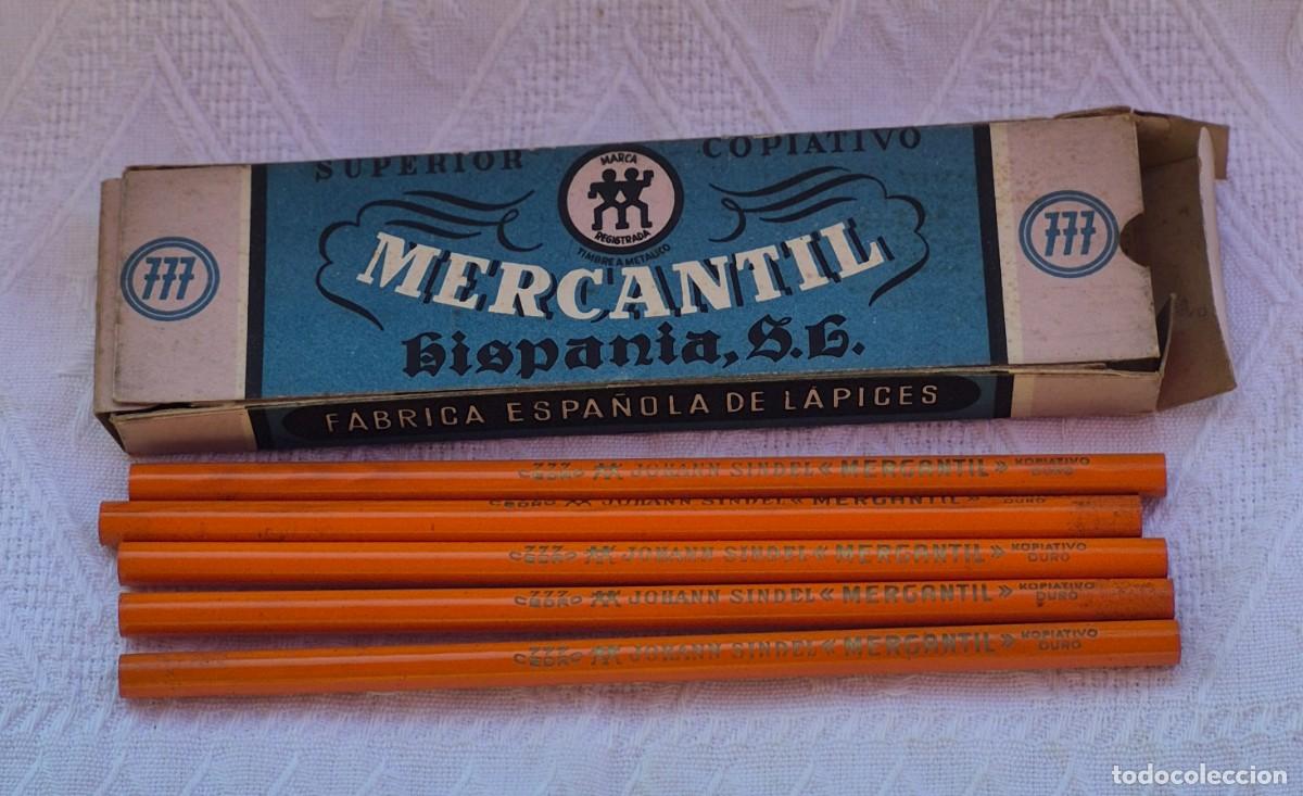 Escriban&iacute;a: HISPANIA - MERCANTIL n&ordm; 777 copiativo superior duro-JOHANN SINDEL-ESPA&Ntilde;A-caja con 5 l&aacute;pices-estuche