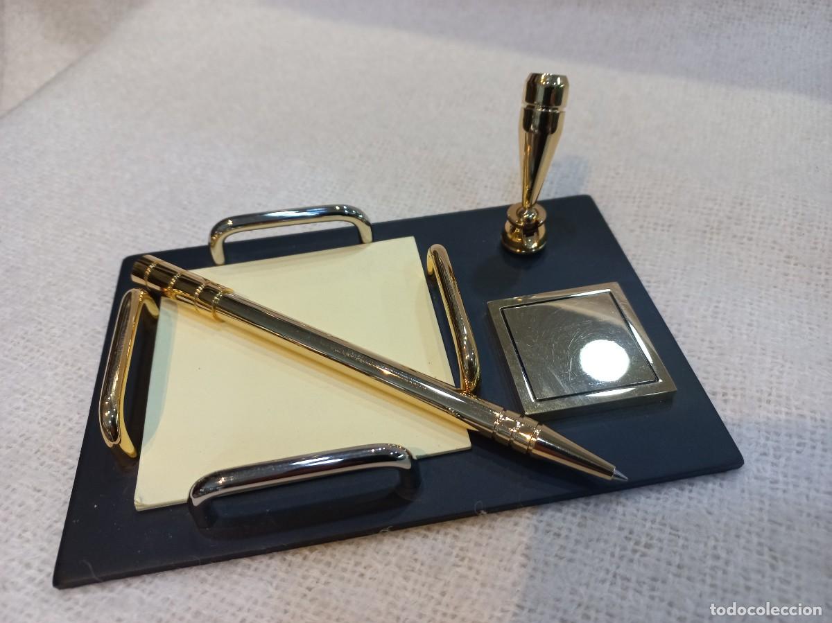 Escriban&iacute;a: ESCRIBAN&Iacute;A-METAL (15cm x 10,5cm) negro-oro