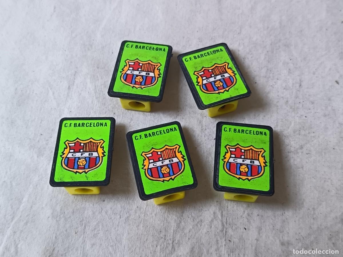 Escriban&iacute;a: Lote de 5 sacapuntas de colecci&oacute;n, de f&uacute;tbol, C. F. Barcelona