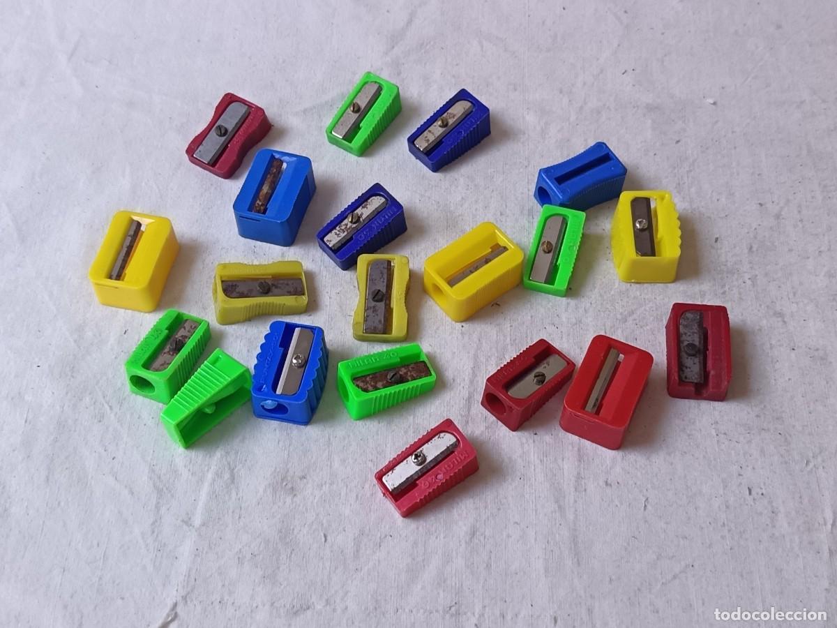 Escriban&iacute;a: Lote de sacapuntas cl&aacute;sicos de colores, vintage, varias marcas y dise&ntilde;os