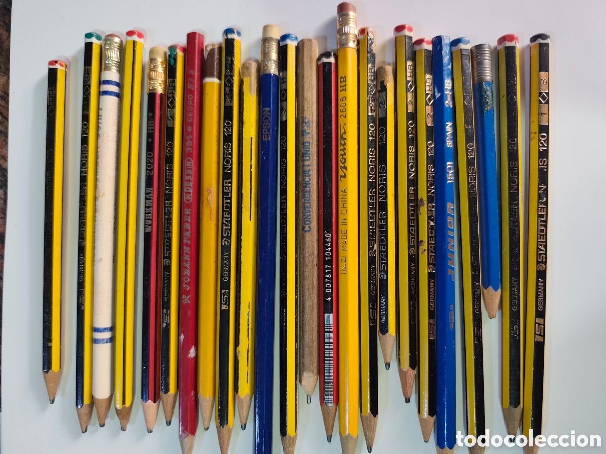 Escriban&iacute;a: Lote 24 l&aacute;pices vintage estudio dibujo