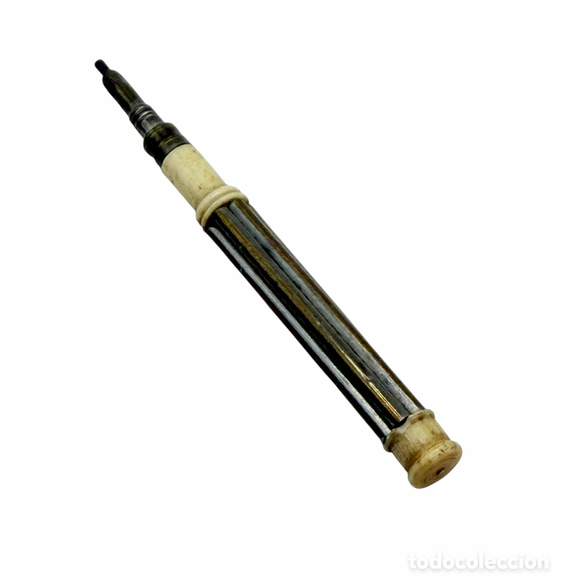Outils d'&Eacute;criture: Antiguo Lapicero Plateado y Hueso