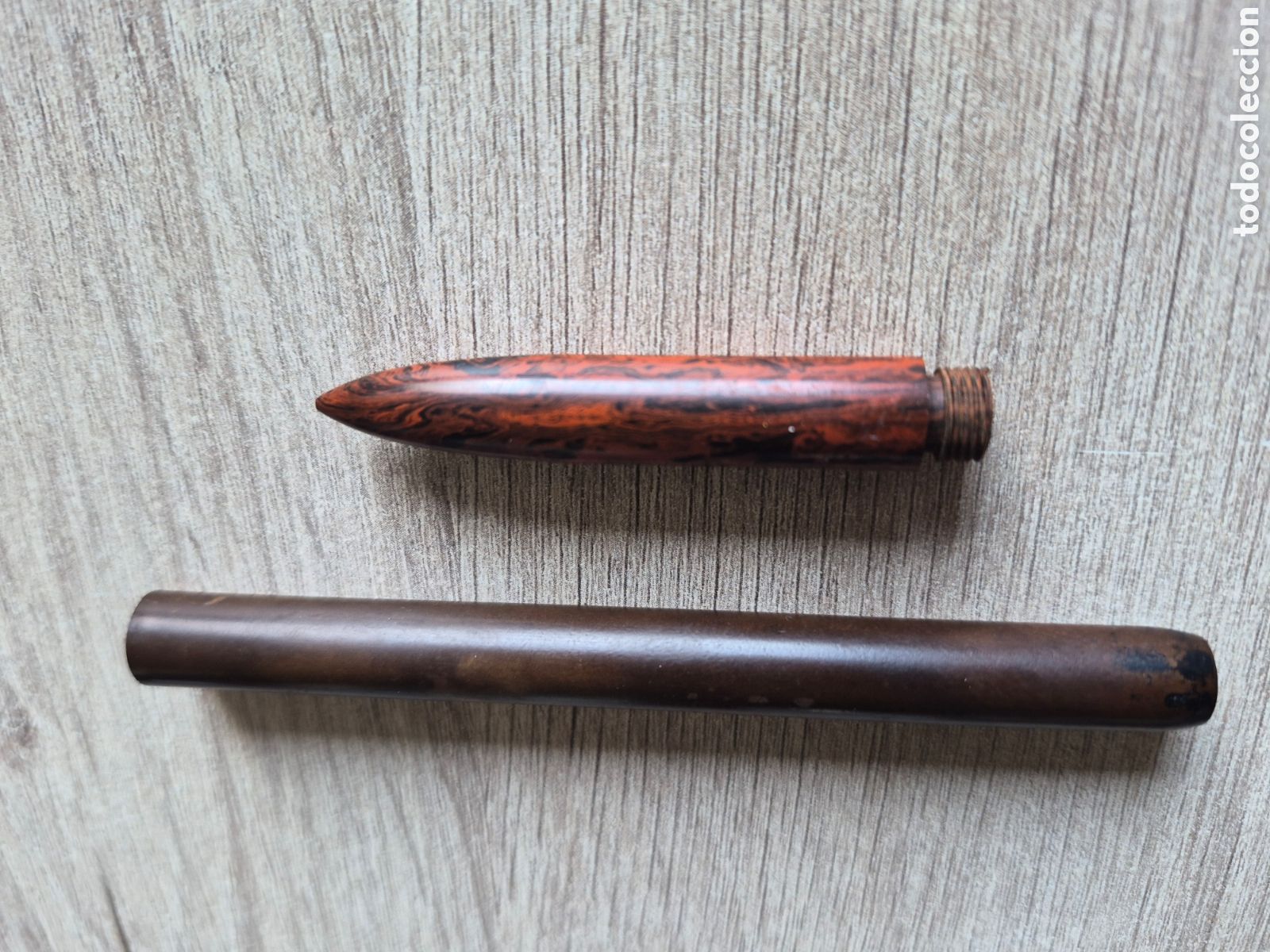 Escriban&iacute;a: Palillero Portaplumas de Ebonita para Plumillas - 14,5 cm. - Muy Antiguo .