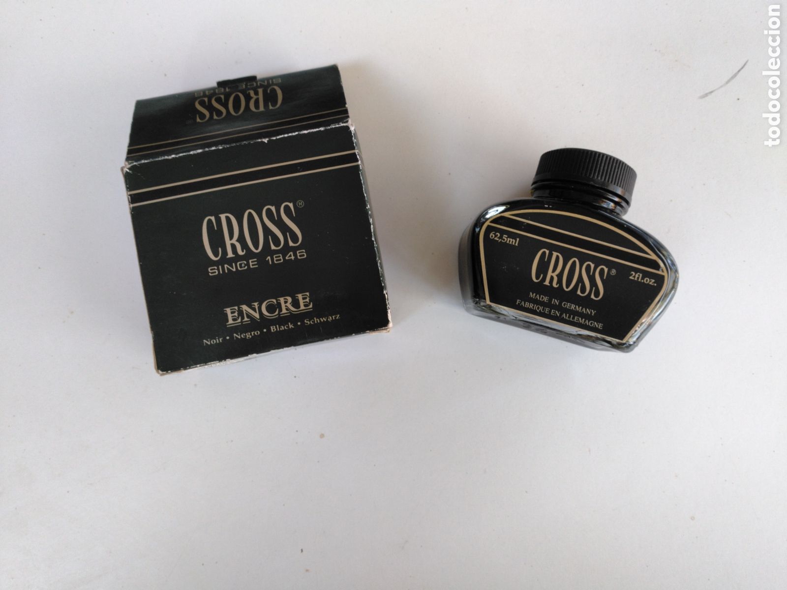 Escriban&iacute;a: CROSS SINCE 1846 - ENCRE NOIR TINTA NEGRO - 62.5 ML - MADE IN GERMANY - NUEVO.