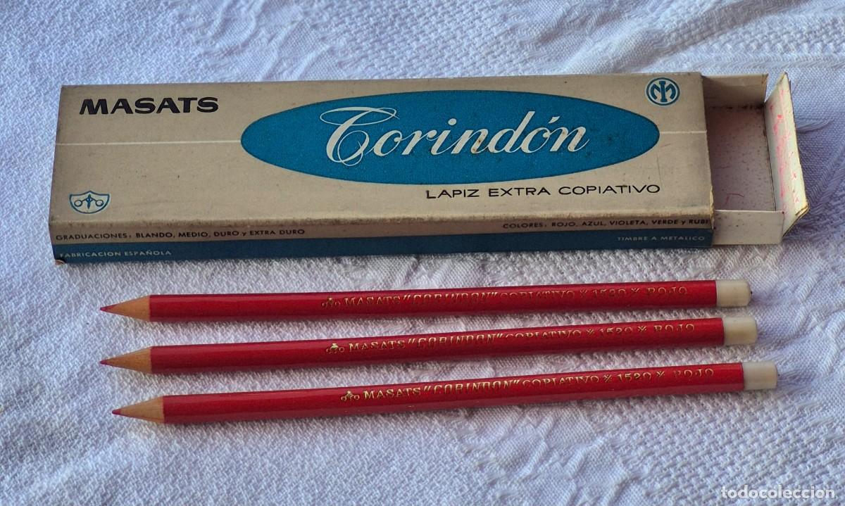 Escriban&iacute;a: MASATS-CORIND&Oacute;N copiativo rojo n&ordm; 1520-ESPA&Ntilde;A-caja con 3 l&aacute;pices-estuche cart&oacute;n