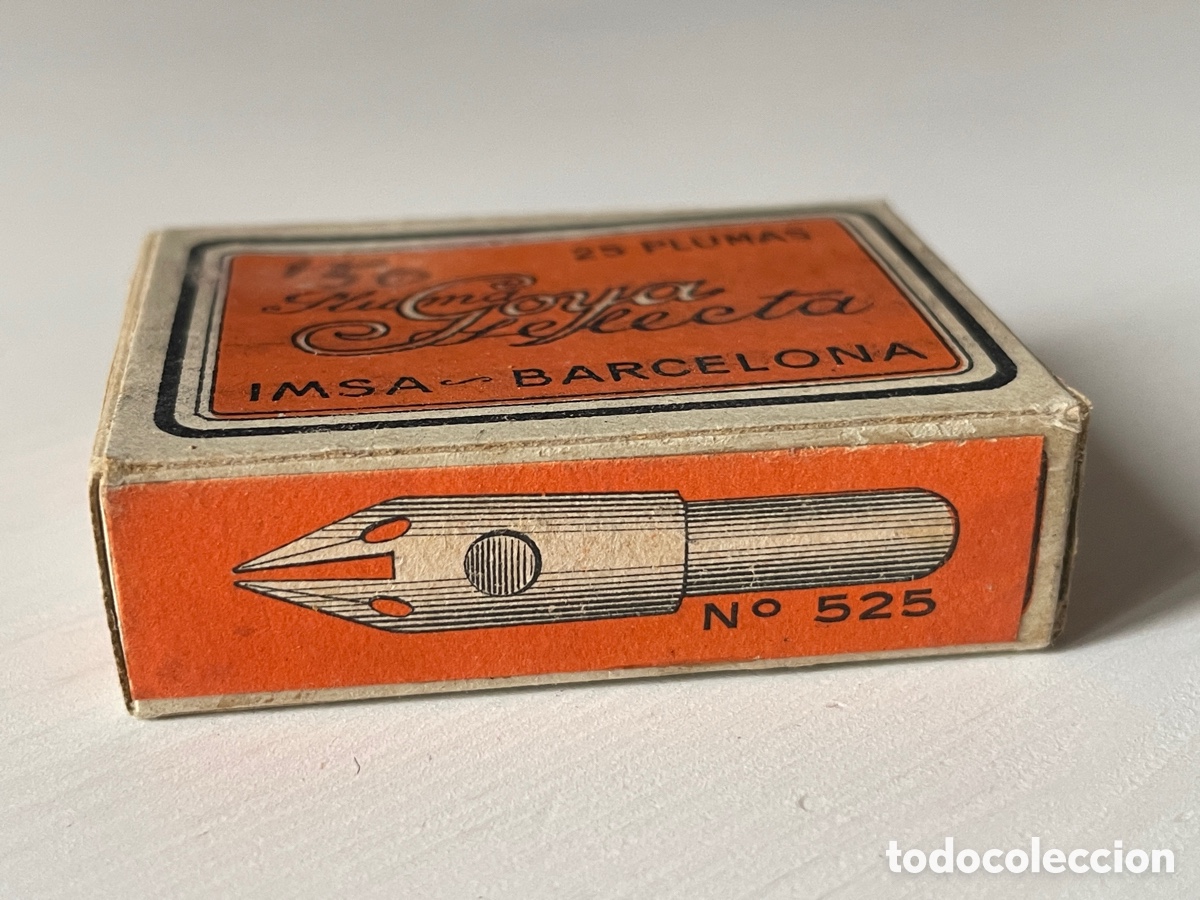 Escriban&iacute;a: Caja de 25 plumas. Marca Goya selecta. Imsa. n&uacute;mero 525. - Foto 2
