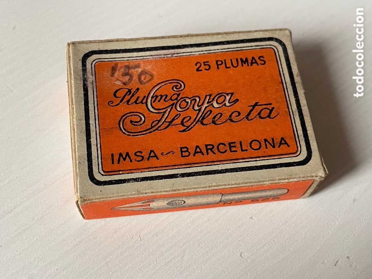 Escriban&iacute;a: Caja de 25 plumas. Marca Goya selecta. Imsa. n&uacute;mero 525. - Foto 1