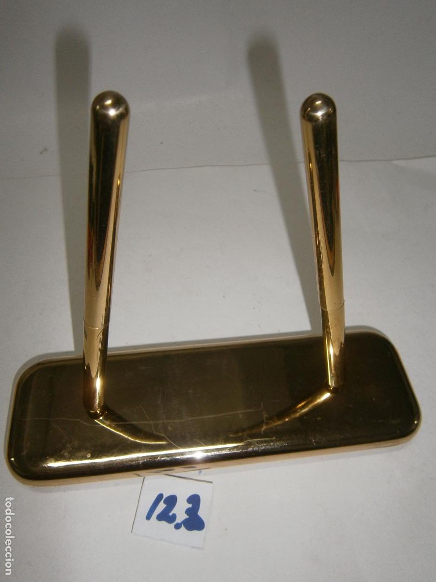 Escriban&iacute;a: ANTIGUO ARTICULO OFICINA NUEVO SIN USAR - ELDON - SET DE BOLIGRAFOS ESCRITORIO METAL DORADO A&Ntilde;OS 80