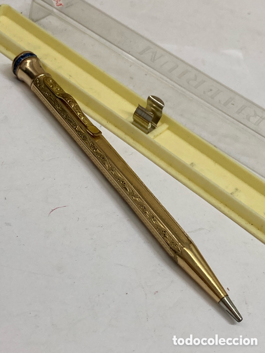 Escriban&iacute;a: Bol&iacute;grafo Crit&eacute;rium cuerpo grabado dorado