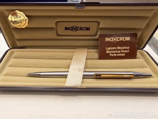 Escriban&iacute;a: PORTAMINAS INOXCROM CON ALFILER CHAPADO EN ORO. BEP-12