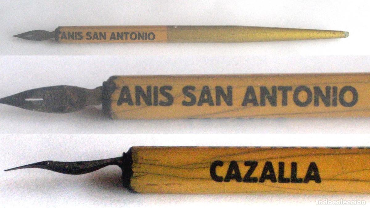 Escriban&iacute;a: AN&Iacute;S SAN ANTONIO CAZALLA PLUMA DE MADERA CON PLUMA MUY ANTIGUO Y MUY DIF&Iacute;CIL DE ENCONTRAR