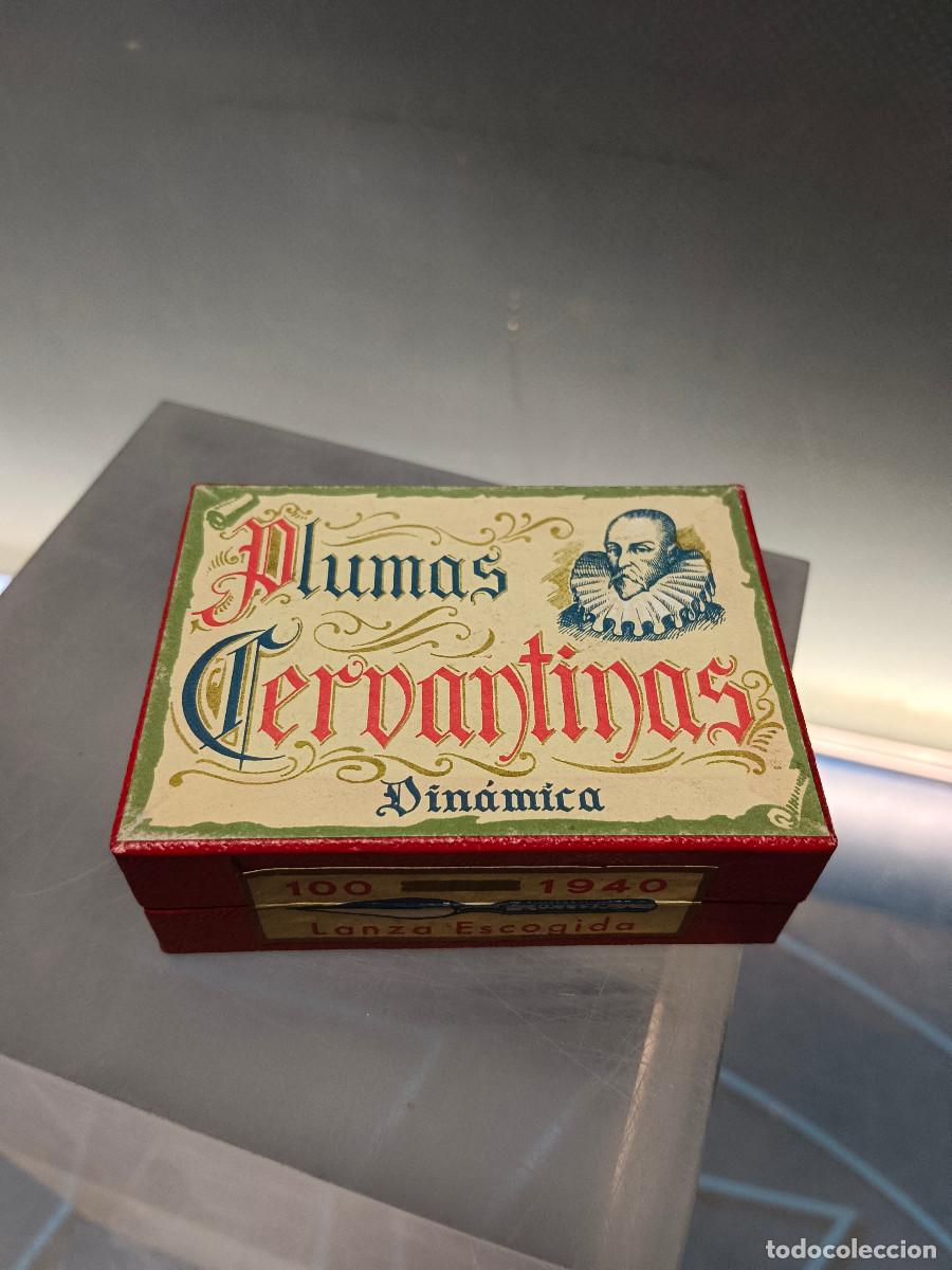Escriban&iacute;a: caja de plumas cervantinas, nueva sin abrir