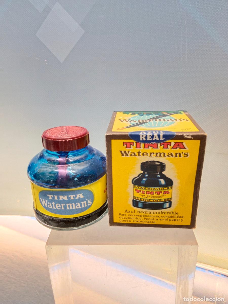 Escriban&iacute;a: bote medio lleno, TINTA WATERMAN&acute;S AZUL-REAL