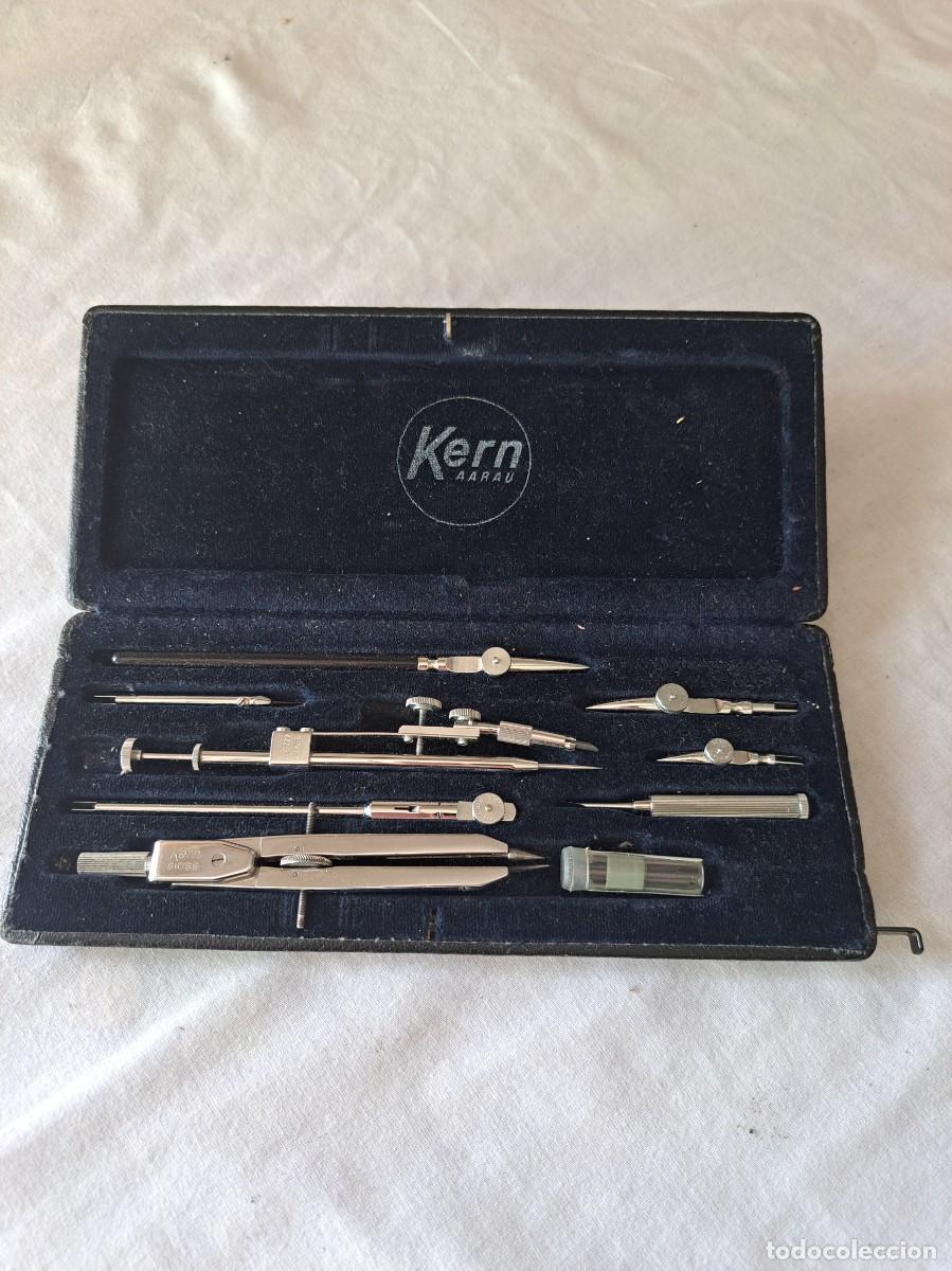 Escriban&iacute;a: ANTIGUO ESTUCHE CON COMPAS KERN AARAU - Foto 4