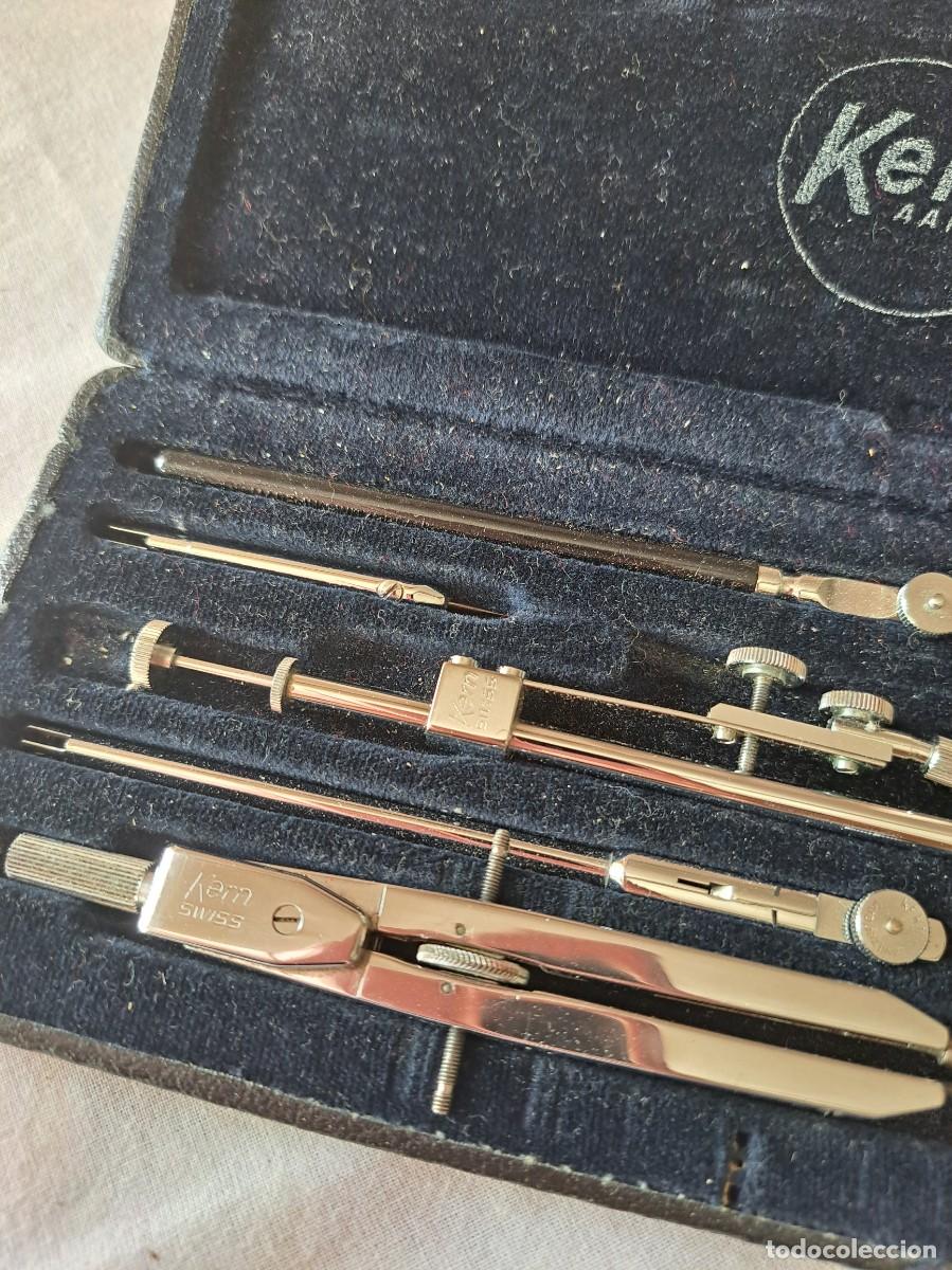 Escriban&iacute;a: ANTIGUO ESTUCHE CON COMPAS KERN AARAU - Foto 8