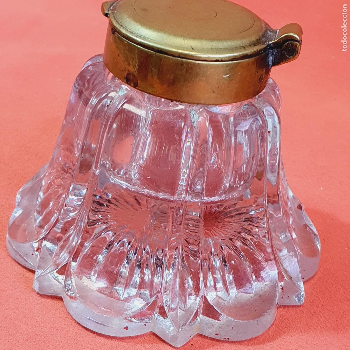 Escriban&iacute;a: TINTERO-CRISTAL-VINTAGE-EXCELENTE ESTADO-PRECIOSO-VER FOTOGRAF&Iacute;AS-COLECCIONISTAS-SE HACE GRANDE.