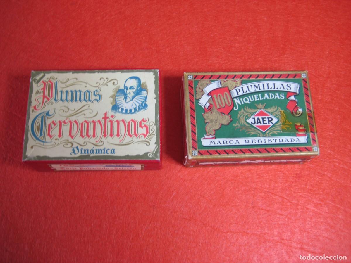 Escriban&iacute;a: 2 CAJAS DE PLUMLLAS NUEVAS PRECINTADAS VINTAGE DE MITAD SIGLO XX