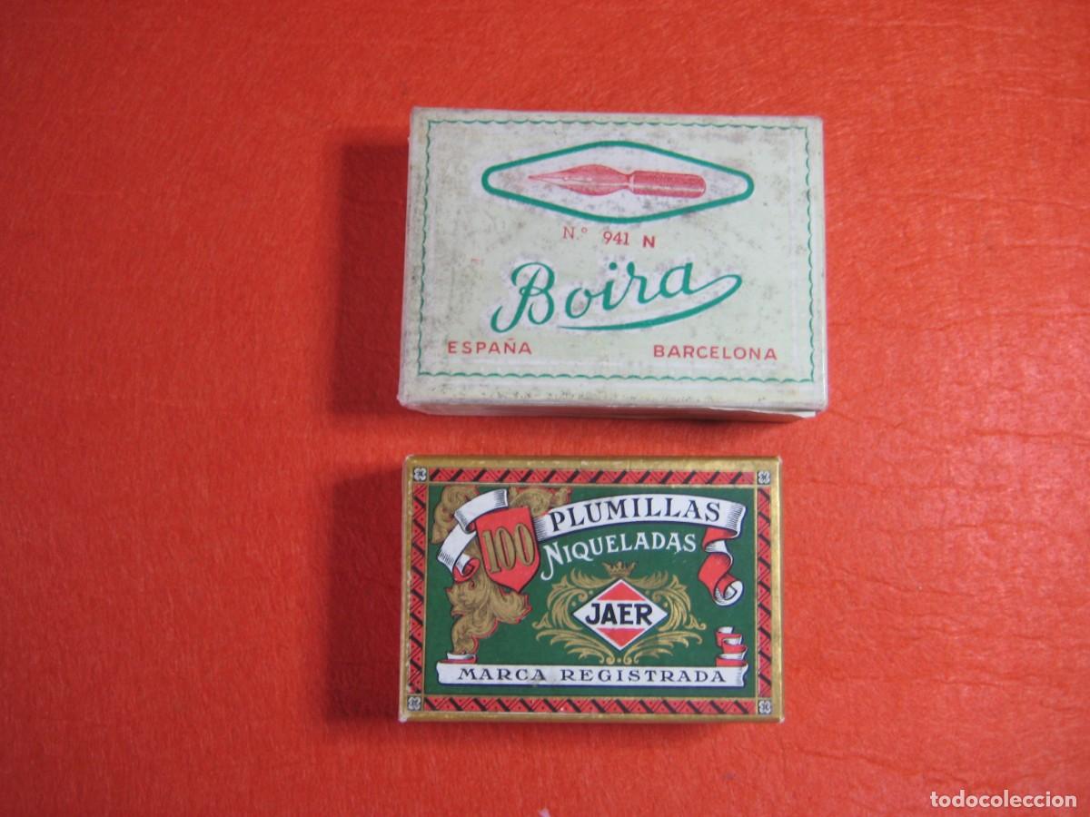Escriban&iacute;a: 2 CAJAS DE PLUMLLAS NUEVAS PRECINTADAS VINTAGE DE MITAD SIGLO XX